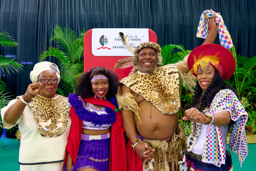 Dr Zandile Mncube (second from left) with her aunt, Ms Phumephi Mncube, father, Mr Mhlaliseni Mncube, and mother, Ms Ncamisile Zwane.