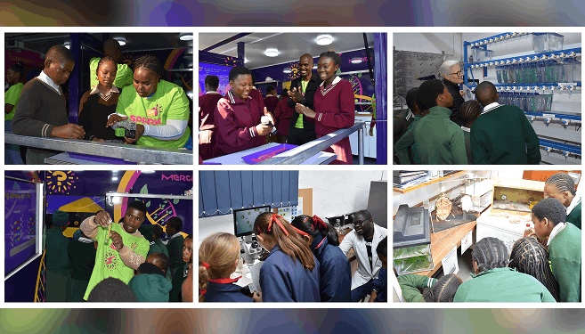 School learners visit Merck’s Curiosity Cube and Biological Sciences facilities on UKZN’s Pietermaritzburg campus.