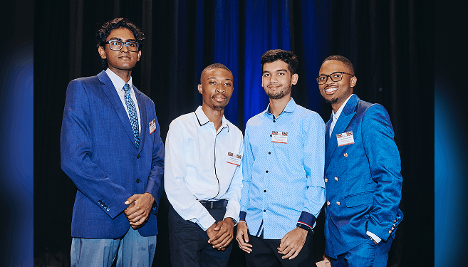 From left: Mr Niral Sewrathan, Mr Awande Zungu, Mr Muhammad Sulaiman Gaffoor, and Mr Siphesihle Sibisi.
